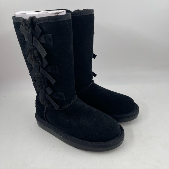 Koolaburra by Ugg Black Victoria Tall Sheepskin Winter Rain Snow Boot- Size 12 C - Picture 5 of 10